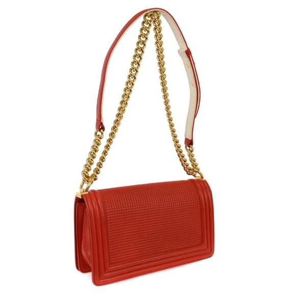 Chanel Red Lambskin Medium Shoulder Bag - Picture 2 of 9